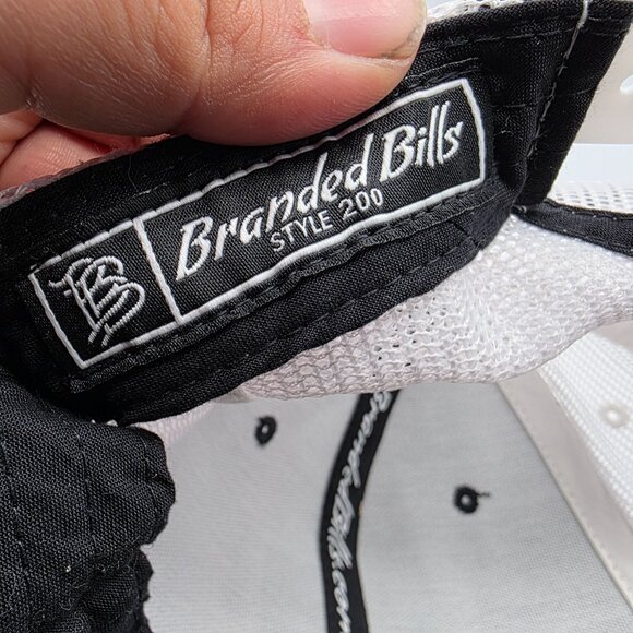 Branded Bills Style 200 Snapback Cap Mens Black White Hat Moustaches For Kids - Picture 6 of 10